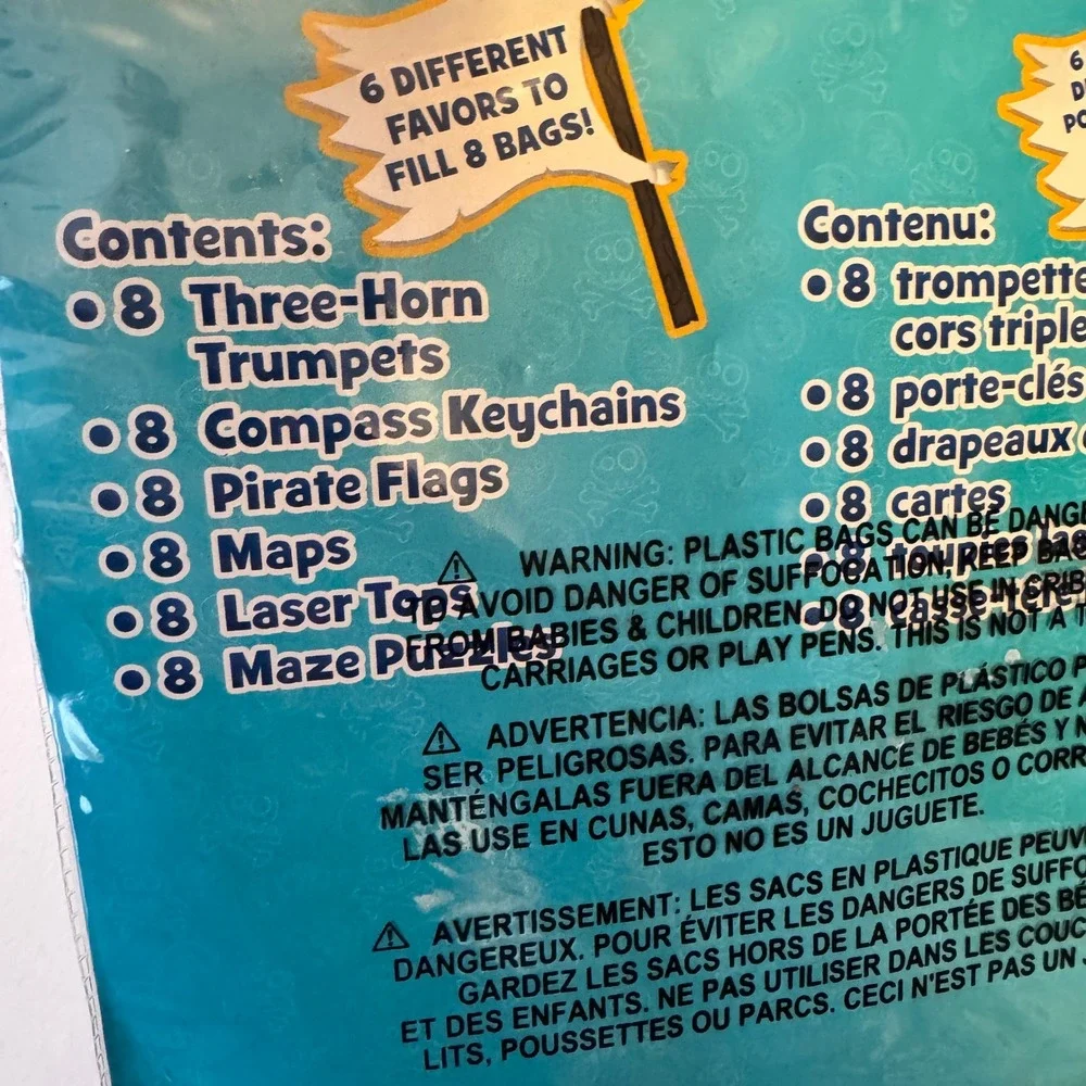 Disney Jake and the Never Land Pirates Party Supplies Favor Bags Game Set New